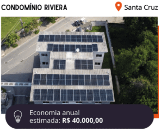 Instalação de energia solar em Condomínio Riviera
